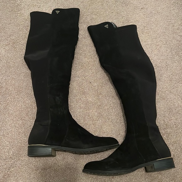 GUESS FACTORY Factory Shire Over-The-Knee Suede Boots - Picture 2 of 6